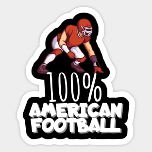 100% American football Sticker